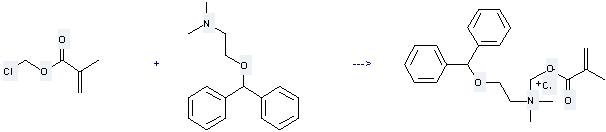 Diphenhydramine can be used to produce C22H28NO3(1+)·Cl(1-) 